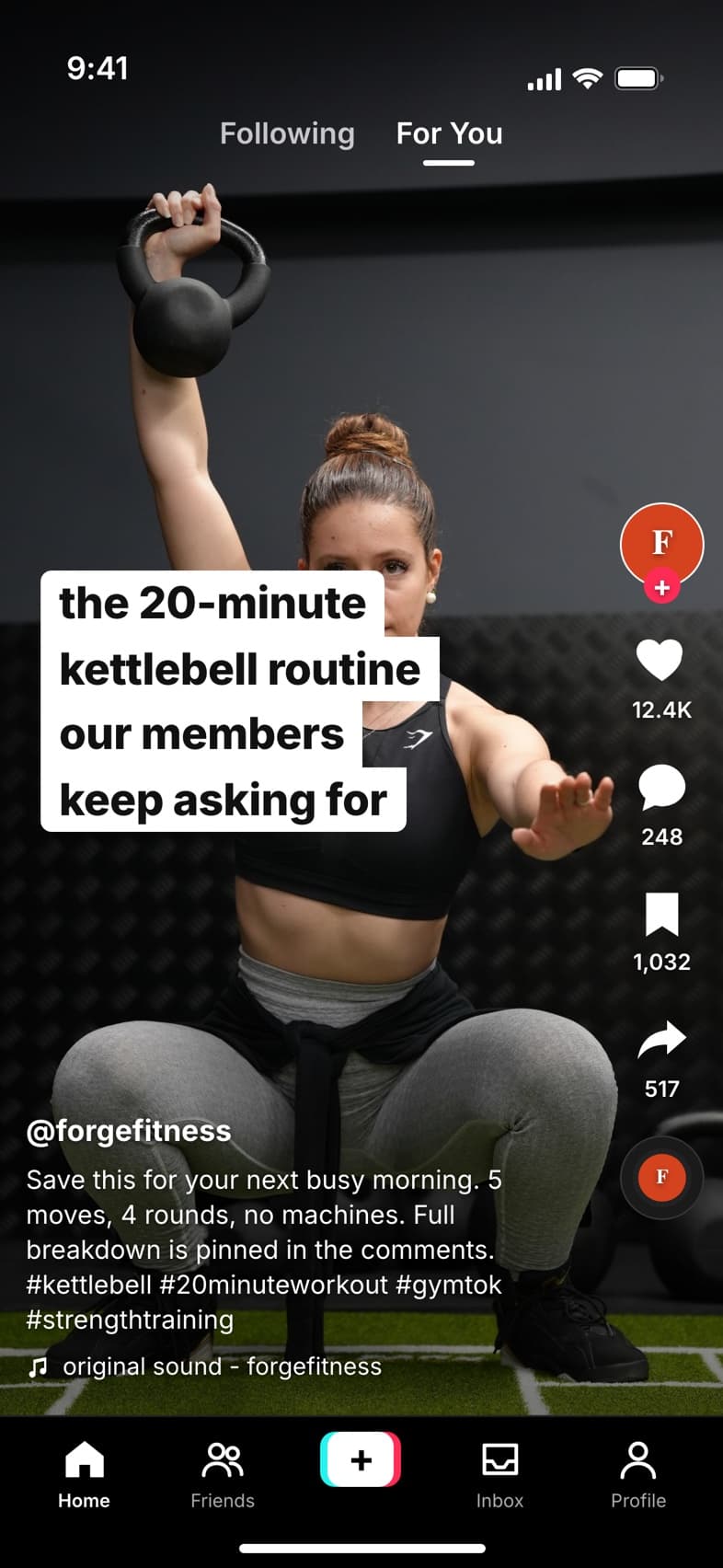 TikTok video from Forge Fitness: the 20-minute kettlebell routine members keep asking for